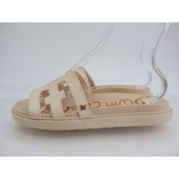 Sam Edelman Valeri Slide Women Size 8.5 Wide Ivory Leather Platform Slip On Flat - Picture 7 of 15